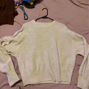 Old Navy Cream Speckled Sweater